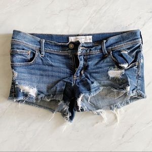 Gilly hicks distressed denim shorts